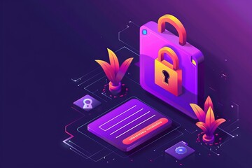 Poster - personal data can be protected online with a password or security code