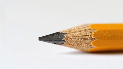 Poster - Macro image of pencil against white backdrop