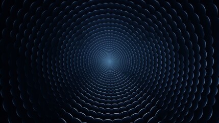 Fototapete - A mesmerizing optical illusion of overlapping circles, creating a seamless grid that appears to pulsate and undulate on a dark blue background.
