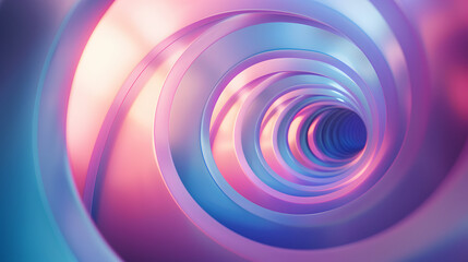 Wall Mural - abstract purple neon light circle lines background