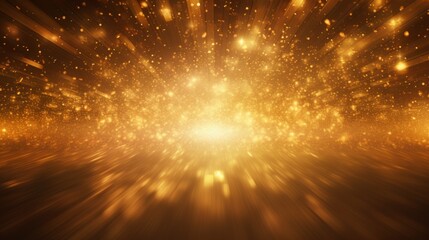Leinwandbilder - A stunning abstract background with sparkling gold particles illuminating a mystical realm.