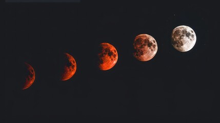 a series of images of the moon in different stages of its cycle