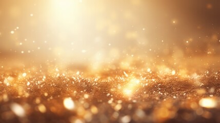 Leinwandbilder - A stunning abstract background with sparkling gold particles illuminating a mystical realm.