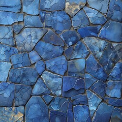 Wall Mural - stone wall texture background blue