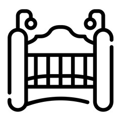 Sticker - baby crib