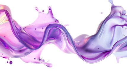 Wall Mural - Purple gradient liquid on transparent background