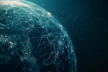 Poster - Point and line links around the global Internet technology technical background