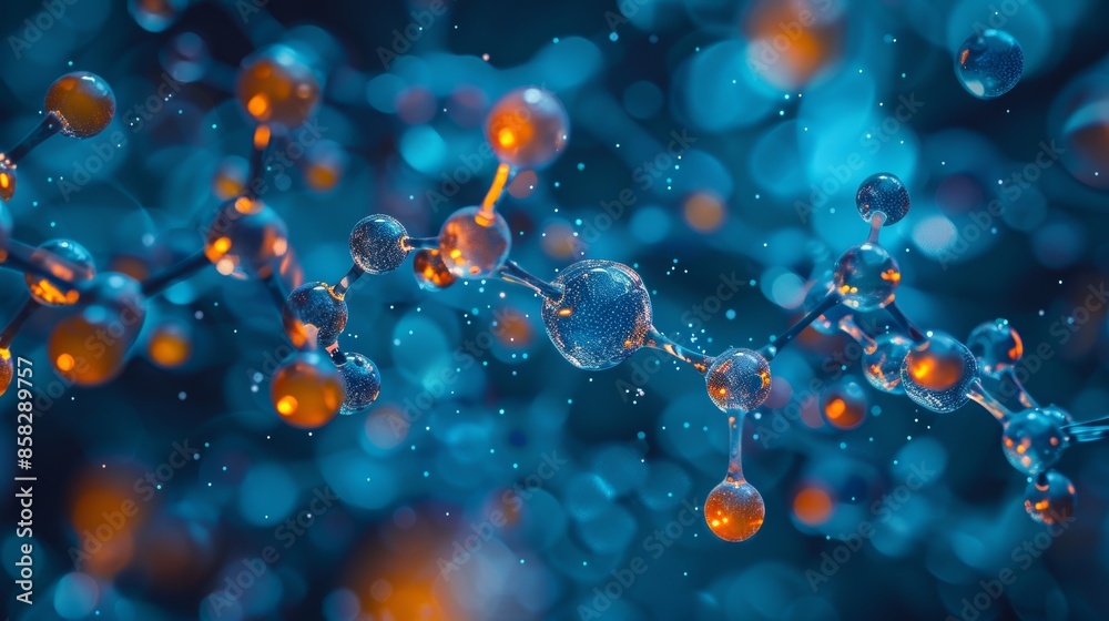 A detailed diagram of a protein molecule, highlighting the peptide ...