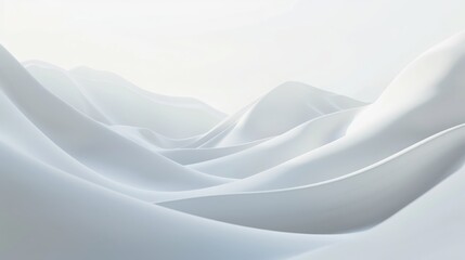 Poster - minimalist white background with soft white light, creating a clean and modern abstract design.