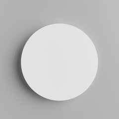 Aufkleber - Blank White Round Paper Sticker Label Badge Button. 3d Rendering
