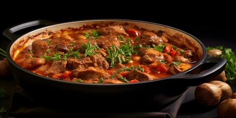 Canvas Print - French Veal Stew Food Photography Cooking Inspiration. Concept French Cuisine, Veal Recipes, Stews, Food Photography, Culinary Inspiration