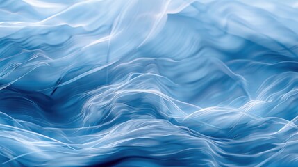 Poster - Soft blue waves on an abstract background, evoking a sense of calm and fluidity.