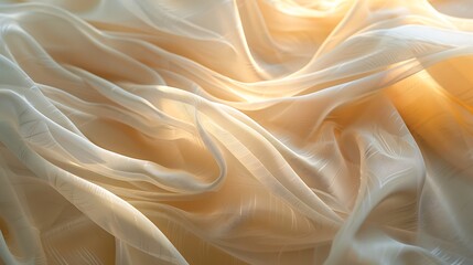 an abstract textured background with layers of translucent fabric draped elegantly, creating soft fo