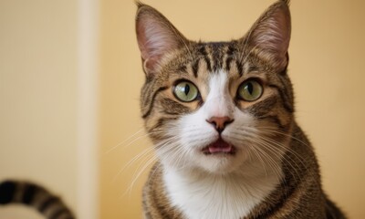 A Close-Up of a Cat's Face