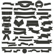 © Jihad - Banner ribbon set silhouette vector black shape