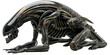 © ceren - Alien creature  isolated on transparent or white background. Perfect for sci-fi and horror themes.