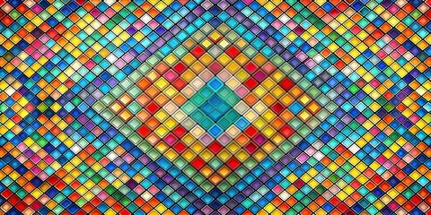 Wall Mural - Abstract geometric design with colorful mosaic tiles, colorful, mosaic, abstract, pattern, geometric, design, vibrant
