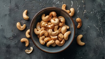 Wall Mural - Cashews in a Bowl: A Superfood for Heart Health and Nutritional Wellness