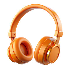 Poster - Isolated 3D render illustration of a headphone headset icon

