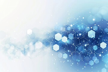 Abstract Blue and White Geometric Pattern