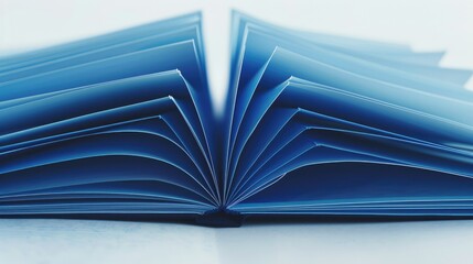 Blue album photo separated on white
