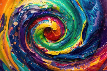 Poster - A vibrant and abstract depiction of swirling colors, perfect for art-related or creative projects