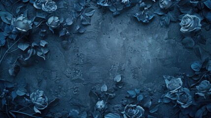 Poster - A decorative display of flowers on a wall