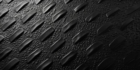 Poster - Close-up view of water droplets sitting on a dark, non-reflective surface