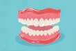© ADDICTIVE STOCK - Human teeth illustration in denture model for dental study