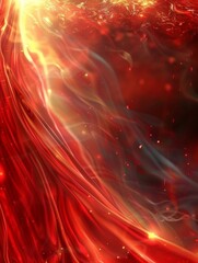 Wall Mural - Abstract Red and Gold Swirling Background