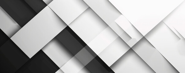 Minimalist black and white geometric background with clean lines, sharp angles, and smooth textures. The modern, sophisticated look adds an elegant, contemporary touch to any design element