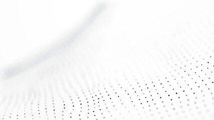 Technology flowing digital particles, digital connection dots loop background