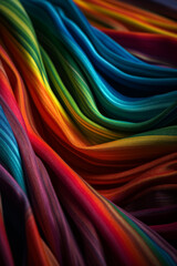 Wall Mural - A colorful, rainbow-like pattern is shown in the image. The colors are vibrant and bold, creating a sense of energy and excitement. The pattern appears to be made up of many different colors