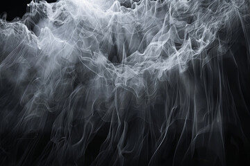 Wall Mural - A black and white photo of smoke with a white background