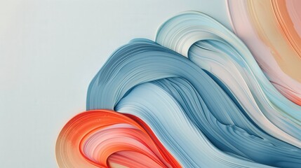 Wall Mural - various colors painting, simple lines, abstract circle made of paint, a simple background, a minimalist style, a three-dimensional sense, delicate texture, smooth curves and subtle details. 