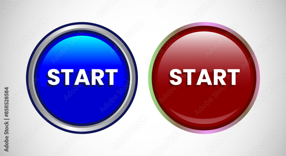 Start icon power button design illustration