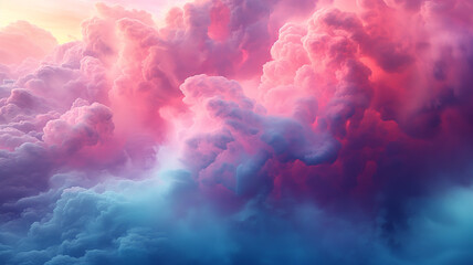 Abstract background with ethereal clouds and soft gradients. 