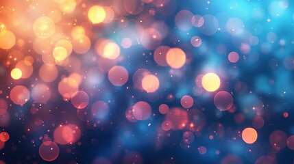 Poster - Abstract multicolored bokeh lights