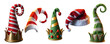 © Марина Ризниченко - Elf hat set. Christmas, holiday. Created by AI