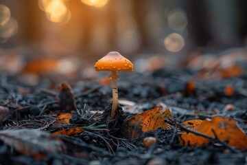 A Tiny Mushrooms Triumphant Emergence