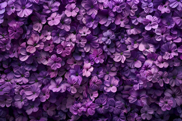 Wall Mural - A backdrop of romantic violet flowers