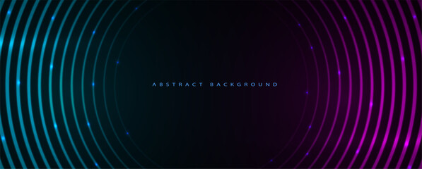 Poster - Technology abstract futuristic science background for internet business. Big data concept.Vector art.