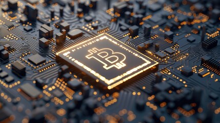 Poster - Futuristic Bitcoin Circuit Board