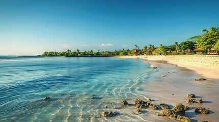 Majestic Nusa Dua Beach in Southern Bali, Indonesia