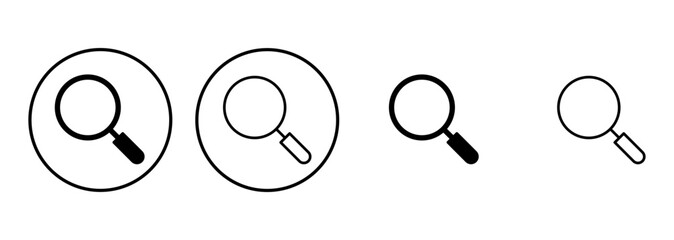 Wall Mural - Search icon set. search magnifying glass icon