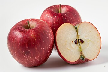 A type of apple with large crimson skin and yellow sweet fragrant flesh