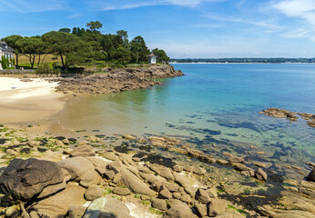 Canvas Print - Küste bei Fouesnant in der Bretagne, Frankreich