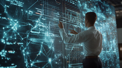Poster - advance level mathematic calculations on virtual screen