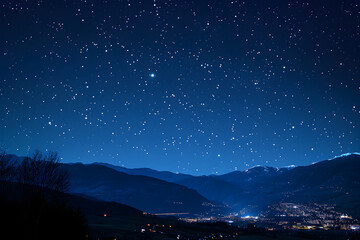 Photograph a clear night sky filled with stars