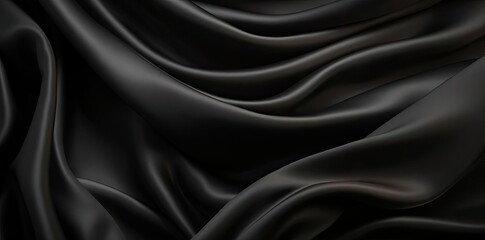 Poster - background hitam polos black fabric with a lot of folds